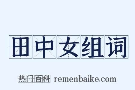 田中女组词是什么意思的图片
